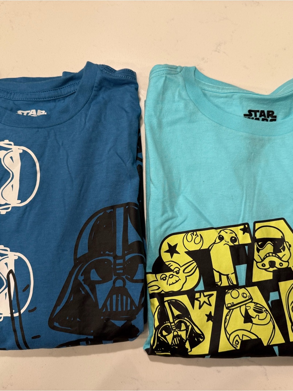 Boys Star Wars Tees - Blue & Aqua Graphic Set
